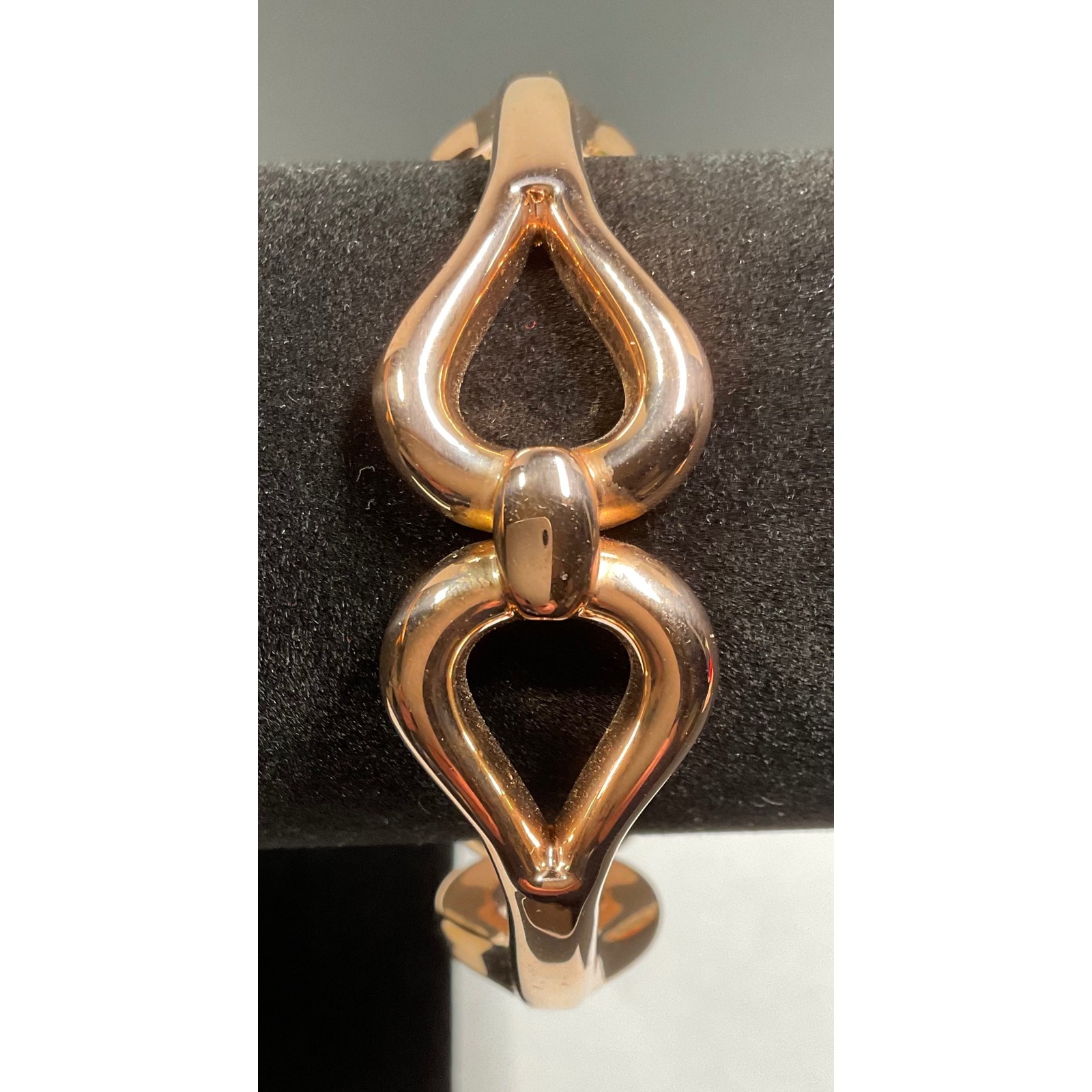 Milor Rose Gold Tone 14k Resin Italian Designer Bangle Bracelet 185$